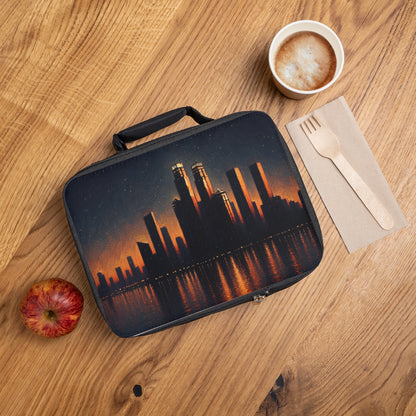 "The City Aglow" - The Alien Lunch Bag Post-Impressionism Style