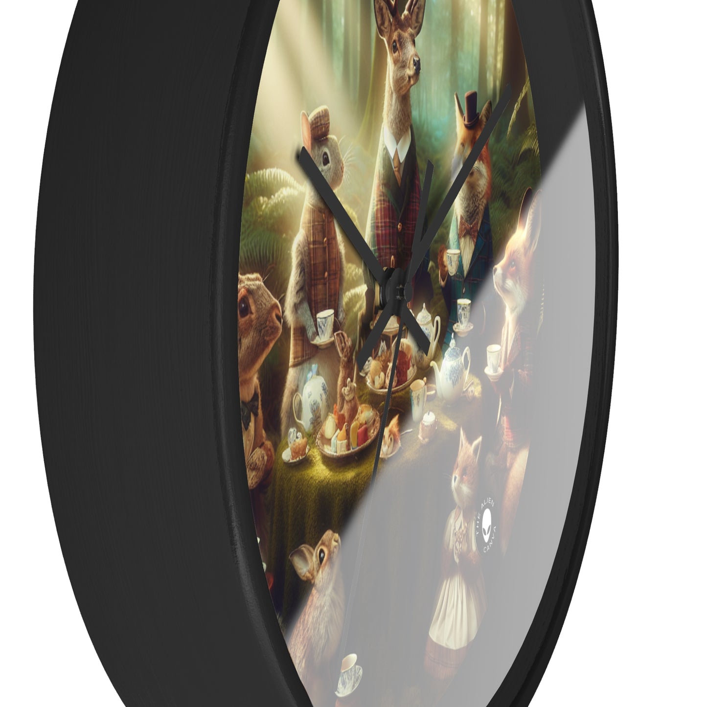 "Enchanted Tea Party" - The Alien Wall Clock