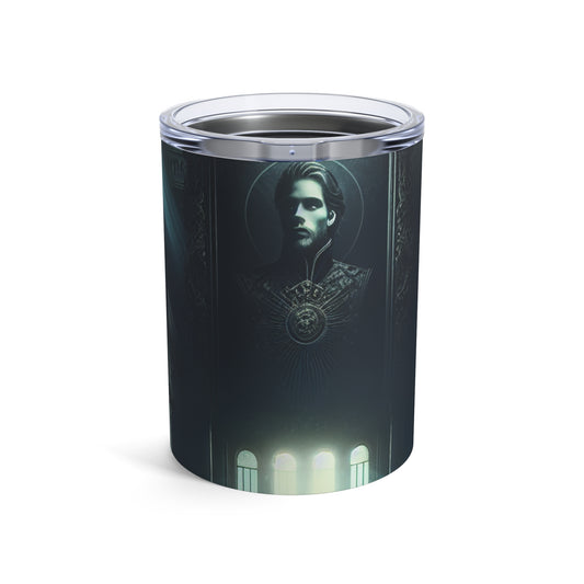"Moonlight Shadow: A Gothic Portrait" - El vaso alienígena de 10 oz estilo arte gótico