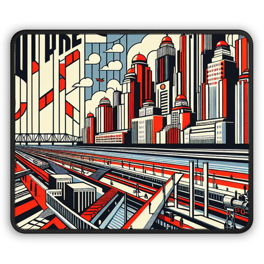"Constructing Ideas: A Typographic Landscape" - The Alien Gaming Mouse Pad Constructivism Style