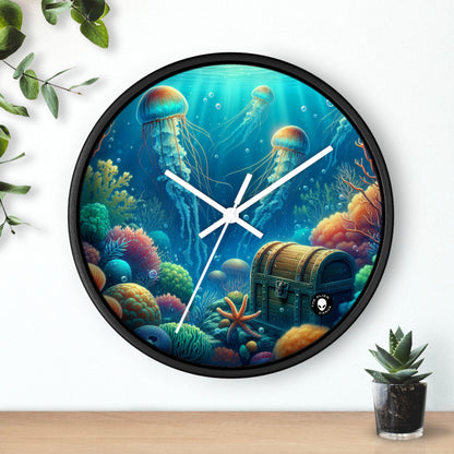 "Beneath the Waves: A Hidden Treasure" - The Alien Wall Clock