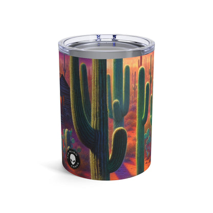 "Glowing rain: A city's reflection" - The Alien Tumbler 10oz Realism