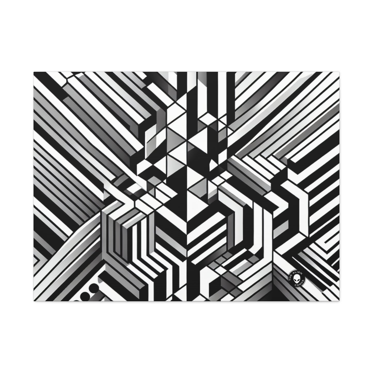 "Perception en mouvement : un chef-d'œuvre époustouflant de l'Op Art" - The Alien Canva Op Art