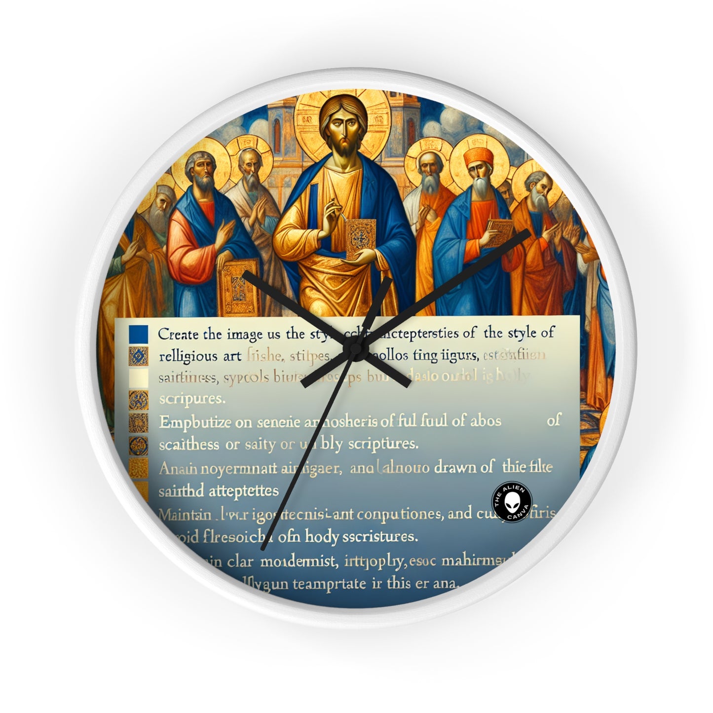 "Forged in Faith: The Journey from Despair to Hope" - The Alien Wall Clock Religious Art