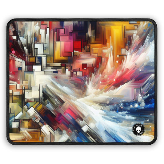 "Nature's Fury: An Abstract Expressionist Interpretation of a Raging Thunderstorm" - The Alien Gaming Mouse Pad Abstract Expressionism