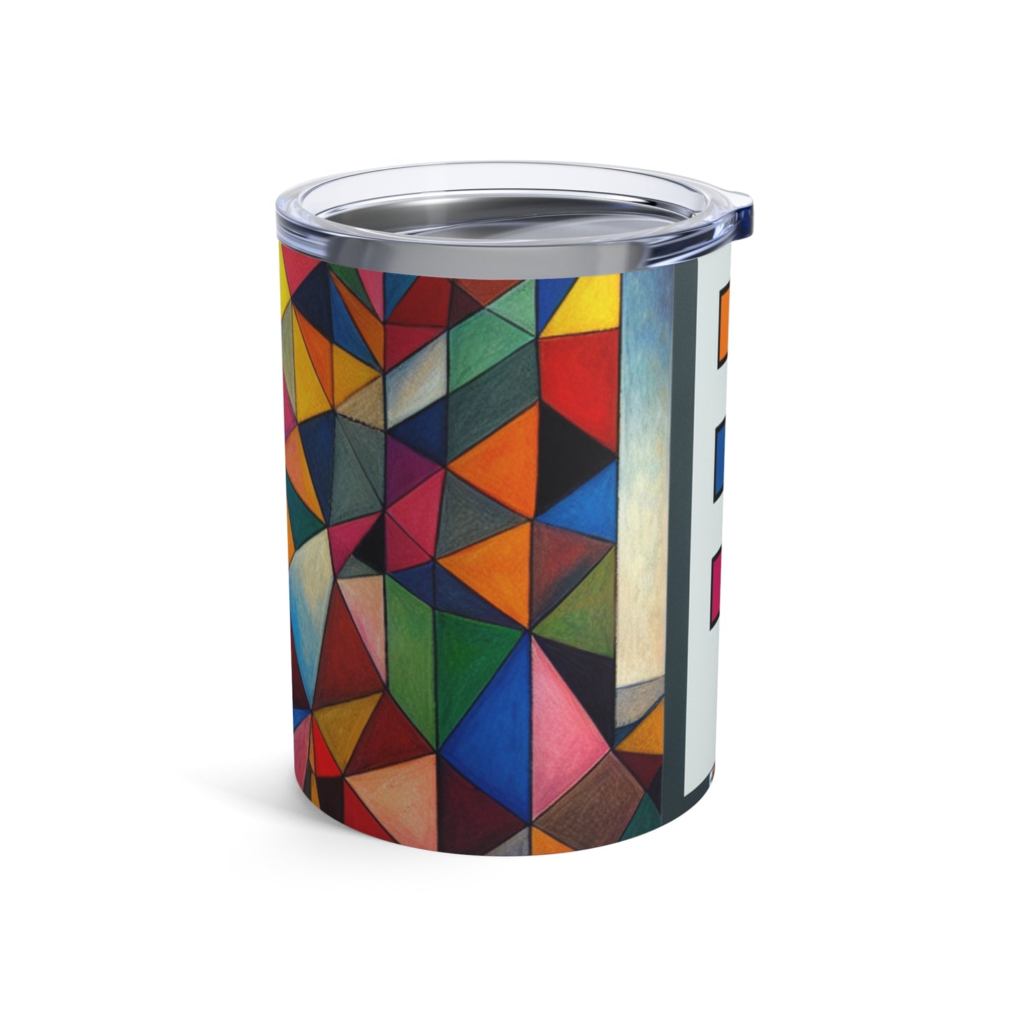 "Futuristic Metropolis: A Synthetic Cubism Cityscape" - The Alien Tumbler 10oz Synthetic Cubism