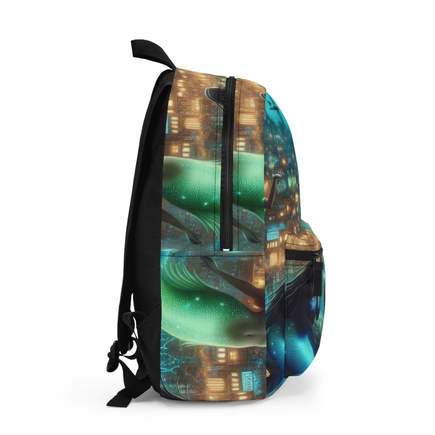 "Glimmering Depths: The Enchanted Underwater City" - The Alien Backpack