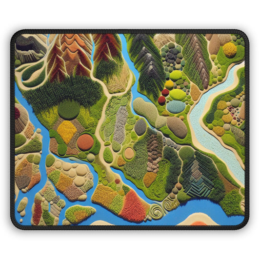 "Mapping Mother Nature: Crafting a Living Mural of Our Region". - The Alien Gaming Mouse Pad Land Art Style