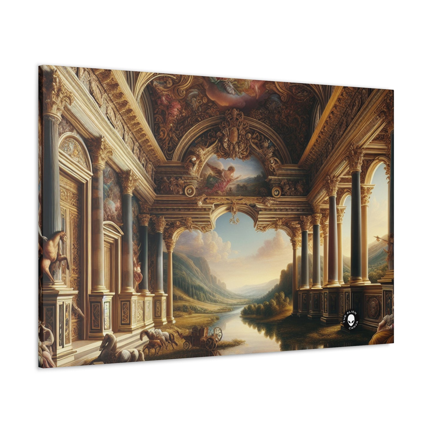 "A Neo-Renaissance Odyssey: A Modern Panorama" - The Alien Canva Renaissance Art