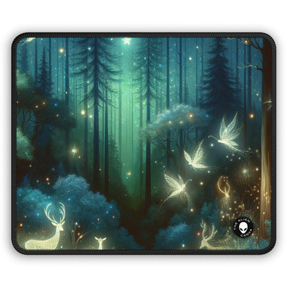 « Nuit enchantée dans les bois chuchotés » – Le tapis de souris de jeu Alien