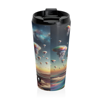 "Jellyfish Sky: A Surreal World" - The Alien Stainless Steel Travel Mug