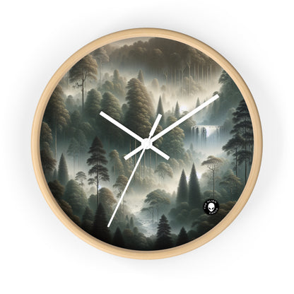 "Misty Forest Retreat" - The Alien Wall Clock