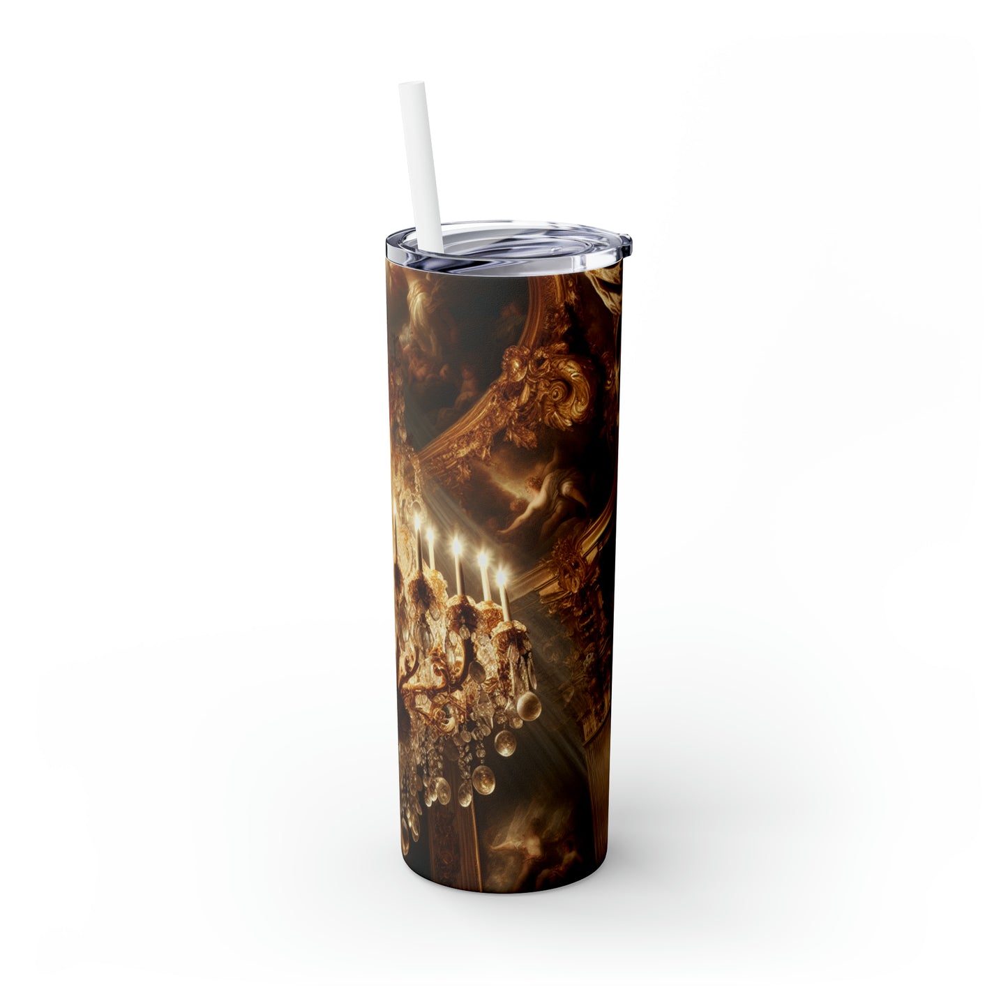 "Heavenly Splendor" - The Alien Maars® Skinny Tumbler avec paille 20oz Style baroque