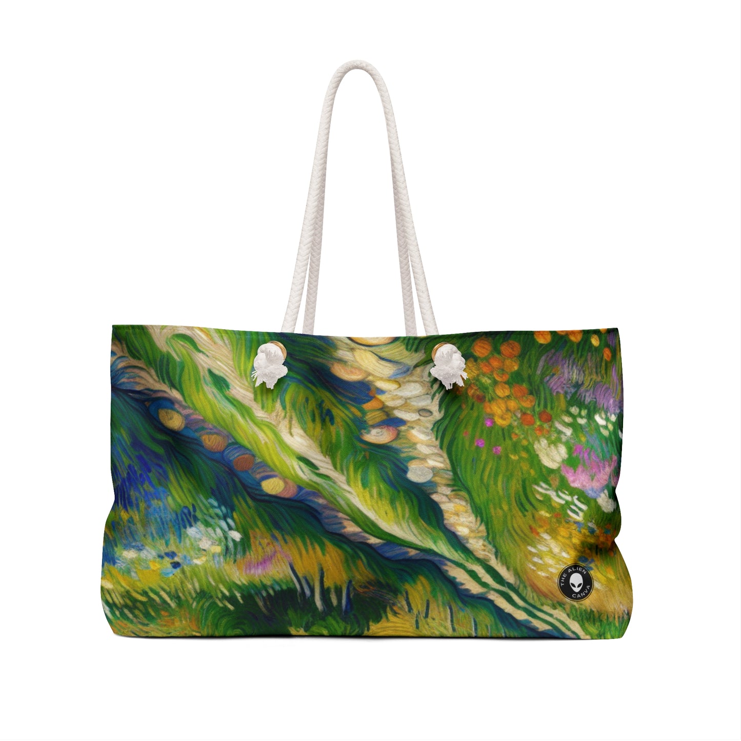 "Mystical Morning: A Post-Impressionist Journey into a Vibrant Dawn" - The Alien Weekender Bag Post-Impressionism