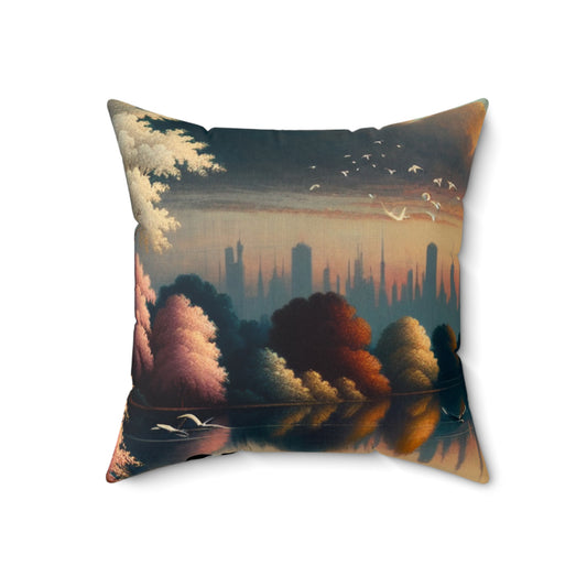 "European Visions: A New Brush with Tradition"- The Alien Spun Polyester Square Pillow New European Painting