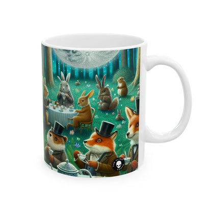 "Enchanted Moonlit Tea Party in the Forest" - The Alien Ceramic Mug 11oz