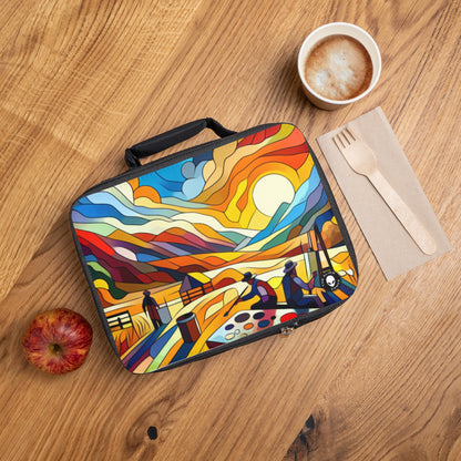 "Paisaje urbano de neón futurista": la pintura de borde duro de la bolsa de almuerzo alienígena