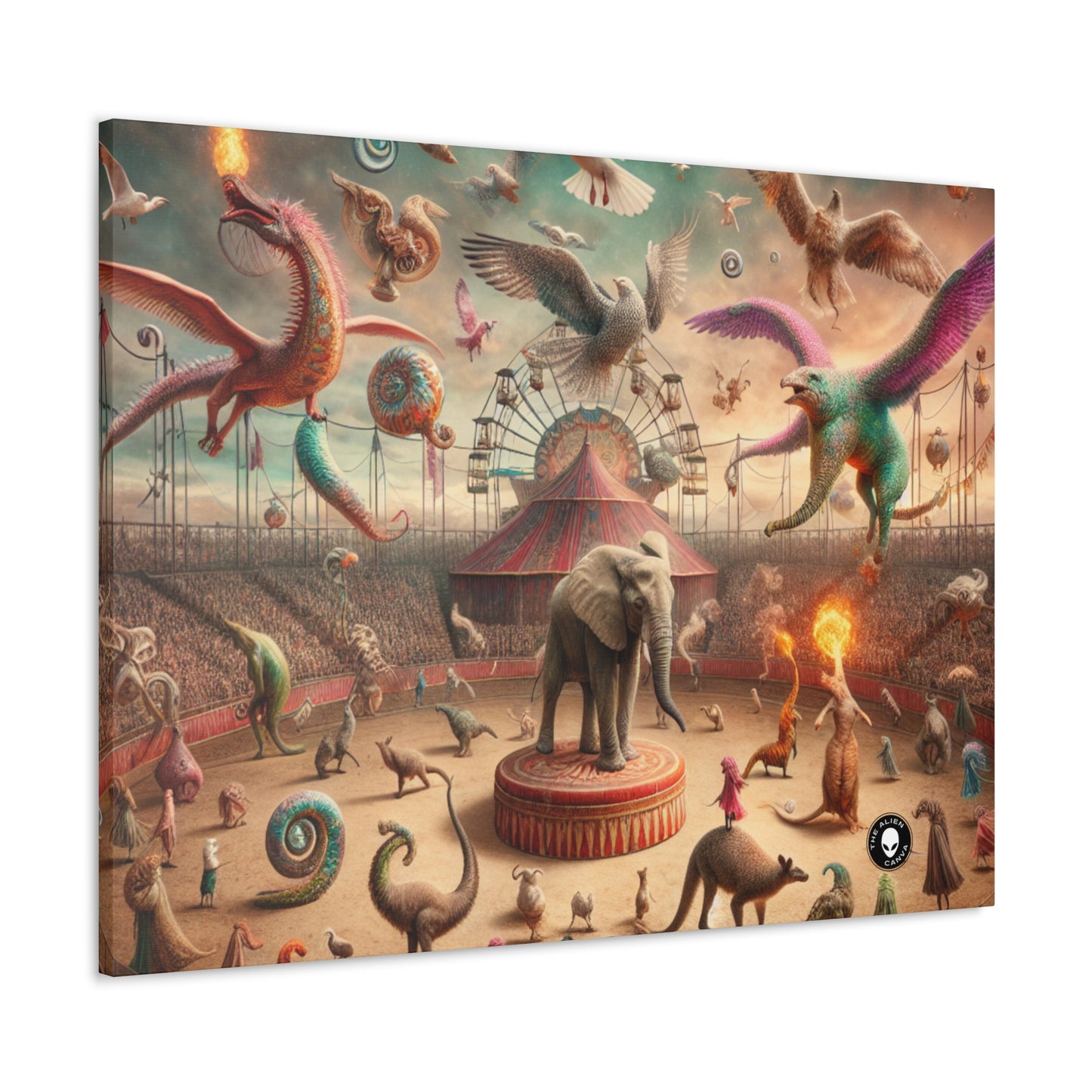 "Fantasy Circus: Where Animal Performers Entertain Mythical Attendees" - The Alien Canva