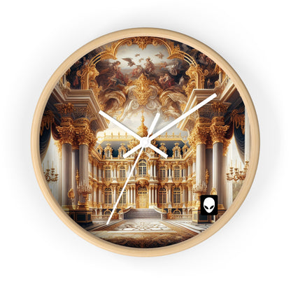 "Regal Splendor: A Gold-Plated Baroque Palace" - The Alien Wall Clock Baroque Style