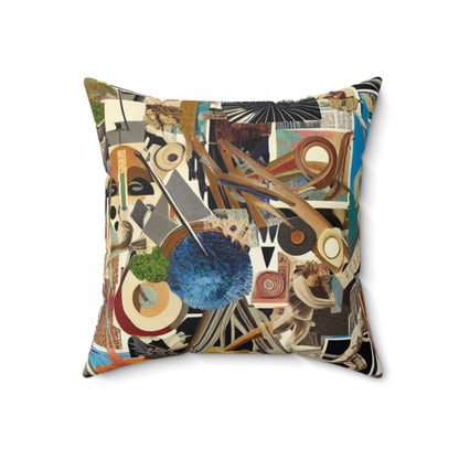 "Mysterious Poetry of the Natural World" - The Alien Spun Polyester Square Pillow Dadaism Style