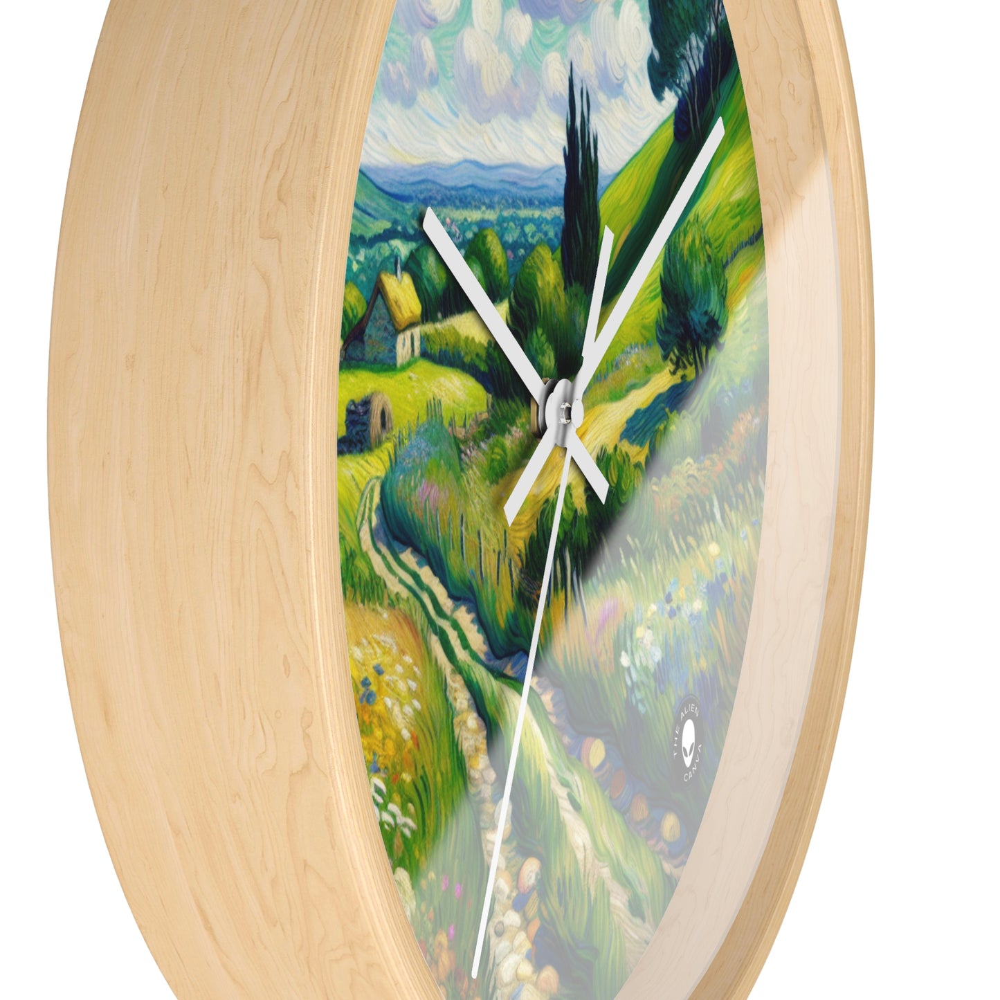 "Mystical Morning: A Post-Impressionist Journey into a Vibrant Dawn" - The Alien Wall Clock Post-Impressionism