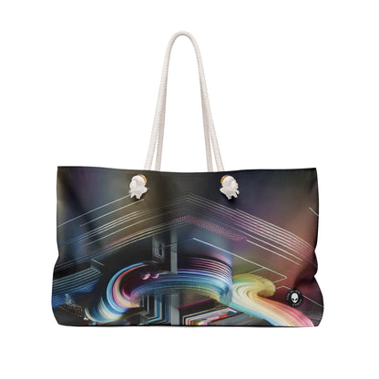 "Neon Nights: A Futuristic Urban Dream" - The Alien Weekender Bag Digital Art