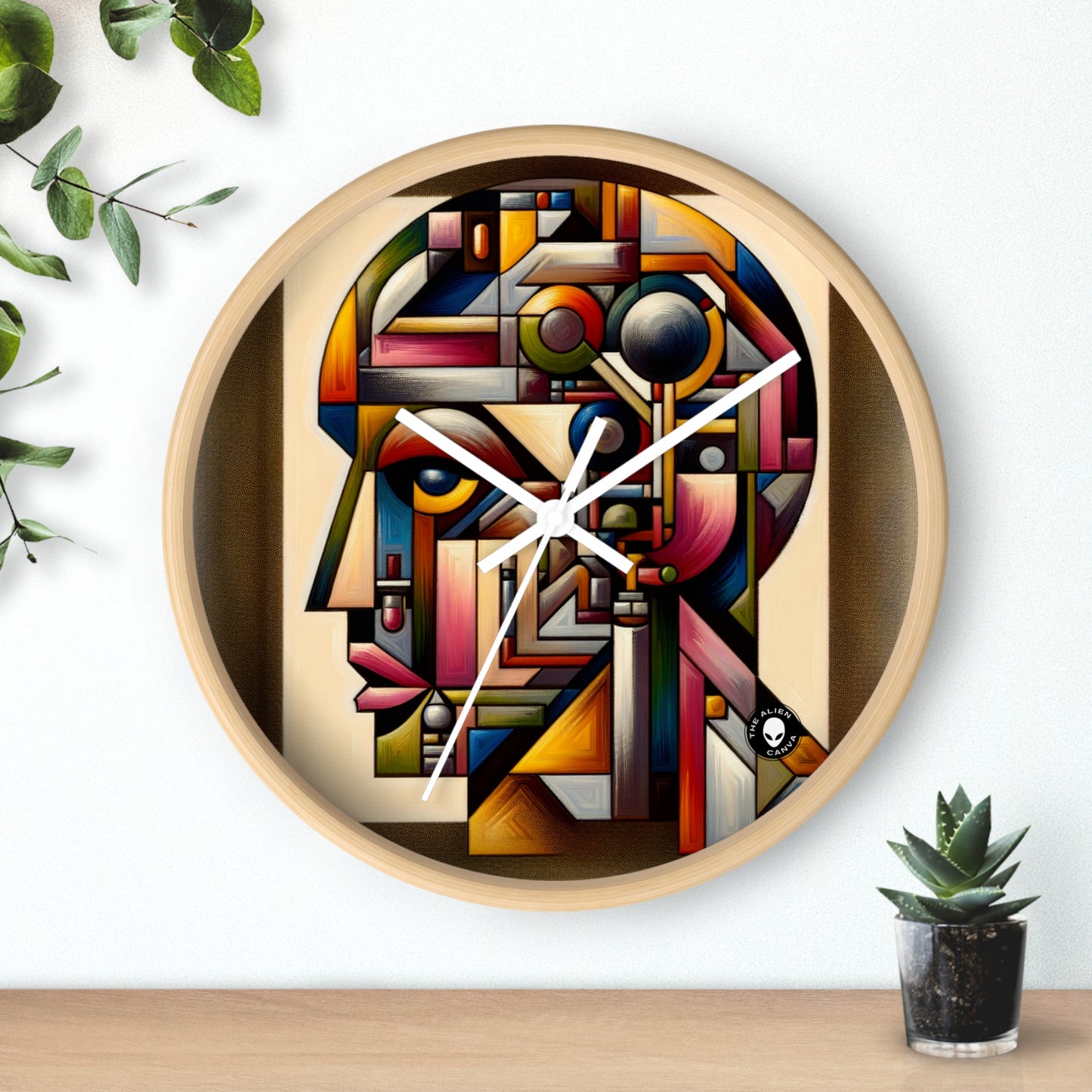 "Ma réflexion cubiste" - L'horloge murale extraterrestre Cubisme