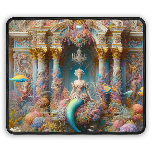 "Underwater Splendor: A Rococo Mermaid Palace" - The Alien Gaming Mouse Pad Rococo Style