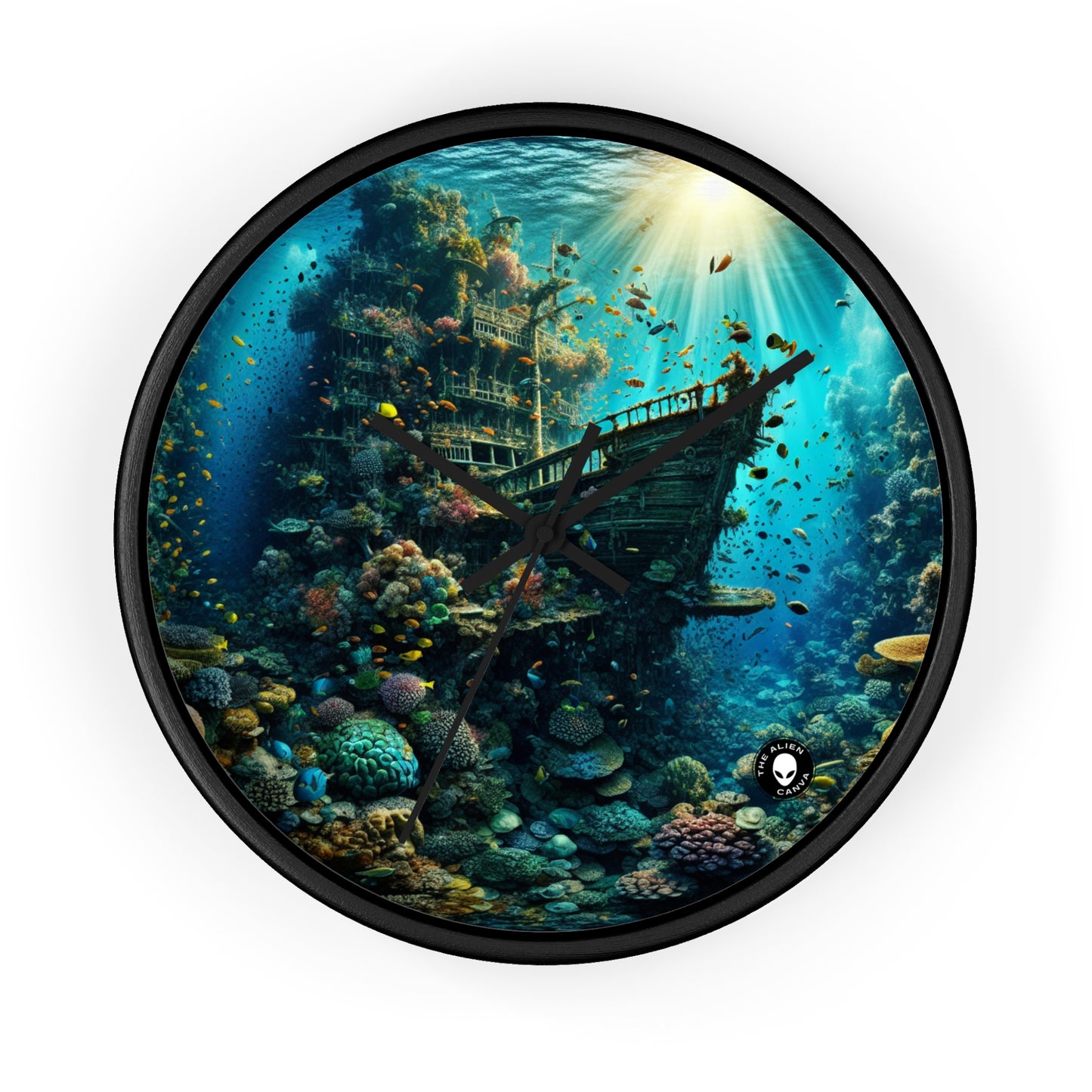 "Whimsical Underwater World" - The Alien Wall Clock