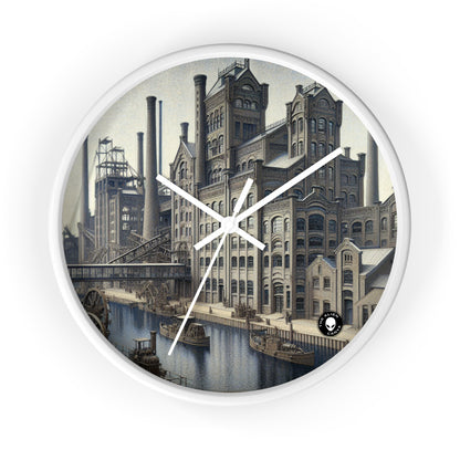 "Urban Precision: Modern Cityscape in the Style of Precisionism" - The Alien Wall Clock Precisionism