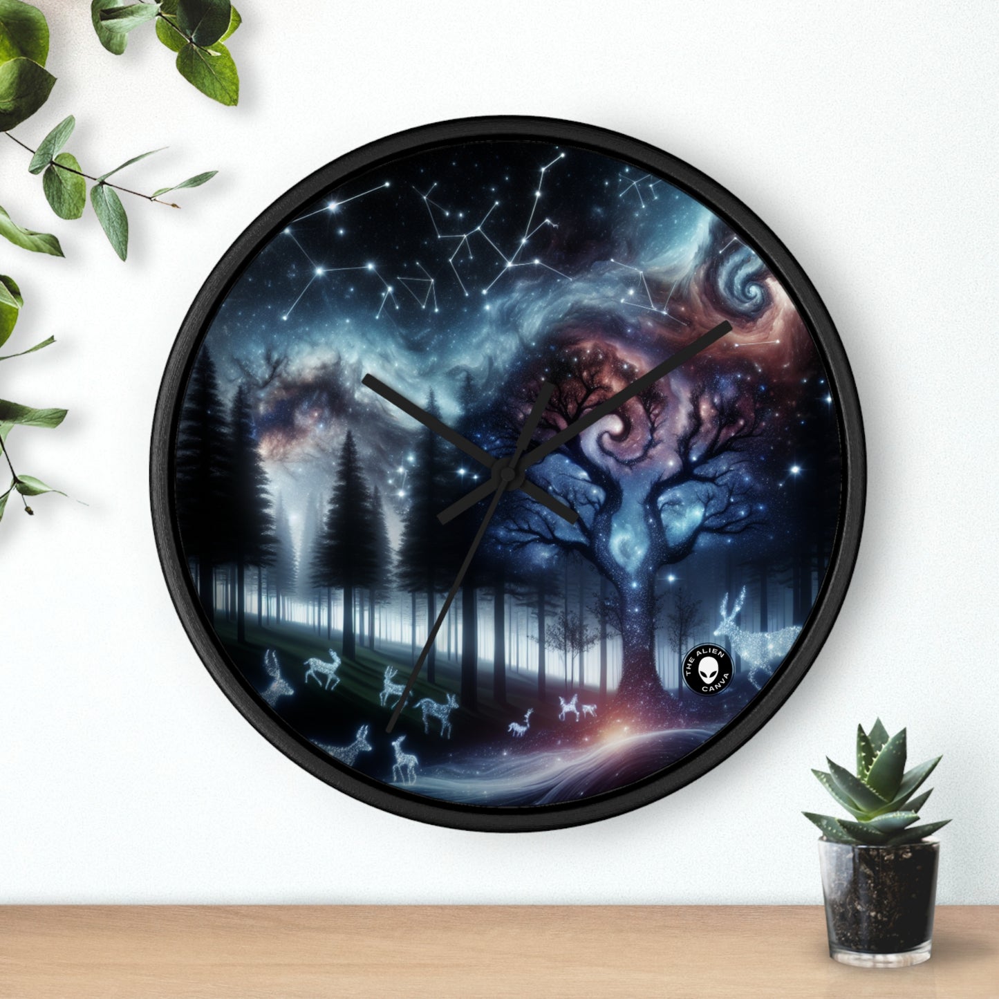 "Galactic Oasis" - The Alien Wall Clock