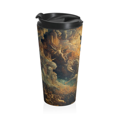 "Mystical Reflections: A Symbolic Journey Through the Looking Glass" - The Alien Stainless Steel Travel Mug Symbolism