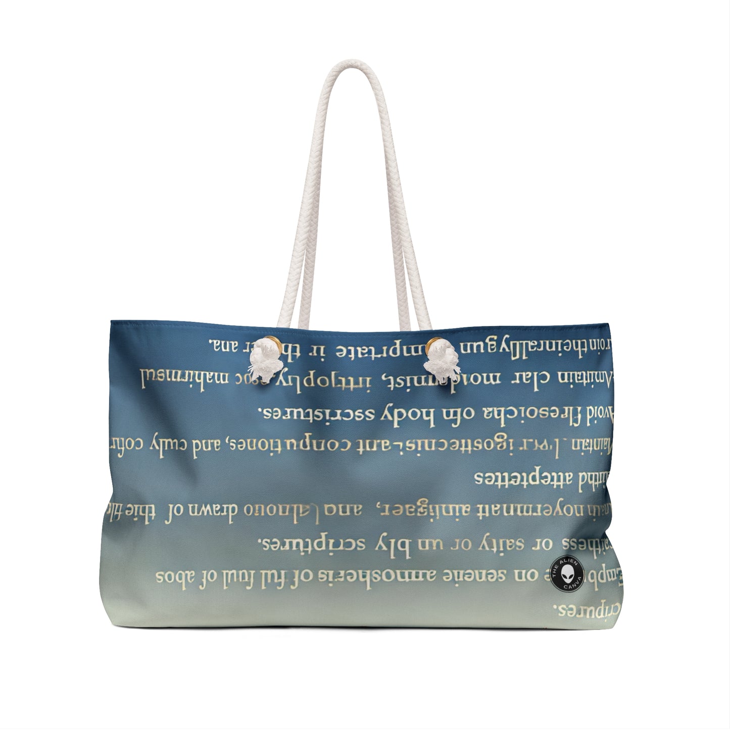 "Forged in Faith: The Journey from Despair to Hope" - The Alien Weekender Bag Religious Art