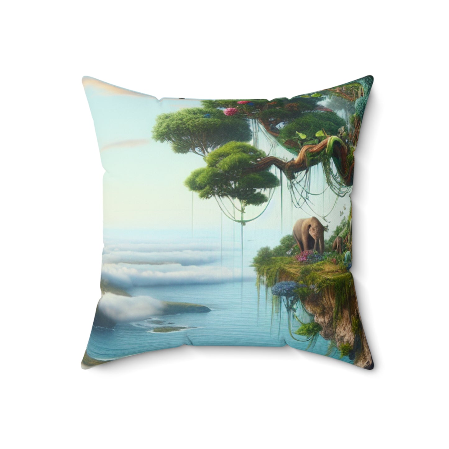 "Fantasy Island: The Giant Tree of Dreams"- The Alien Spun Polyester Square Pillow