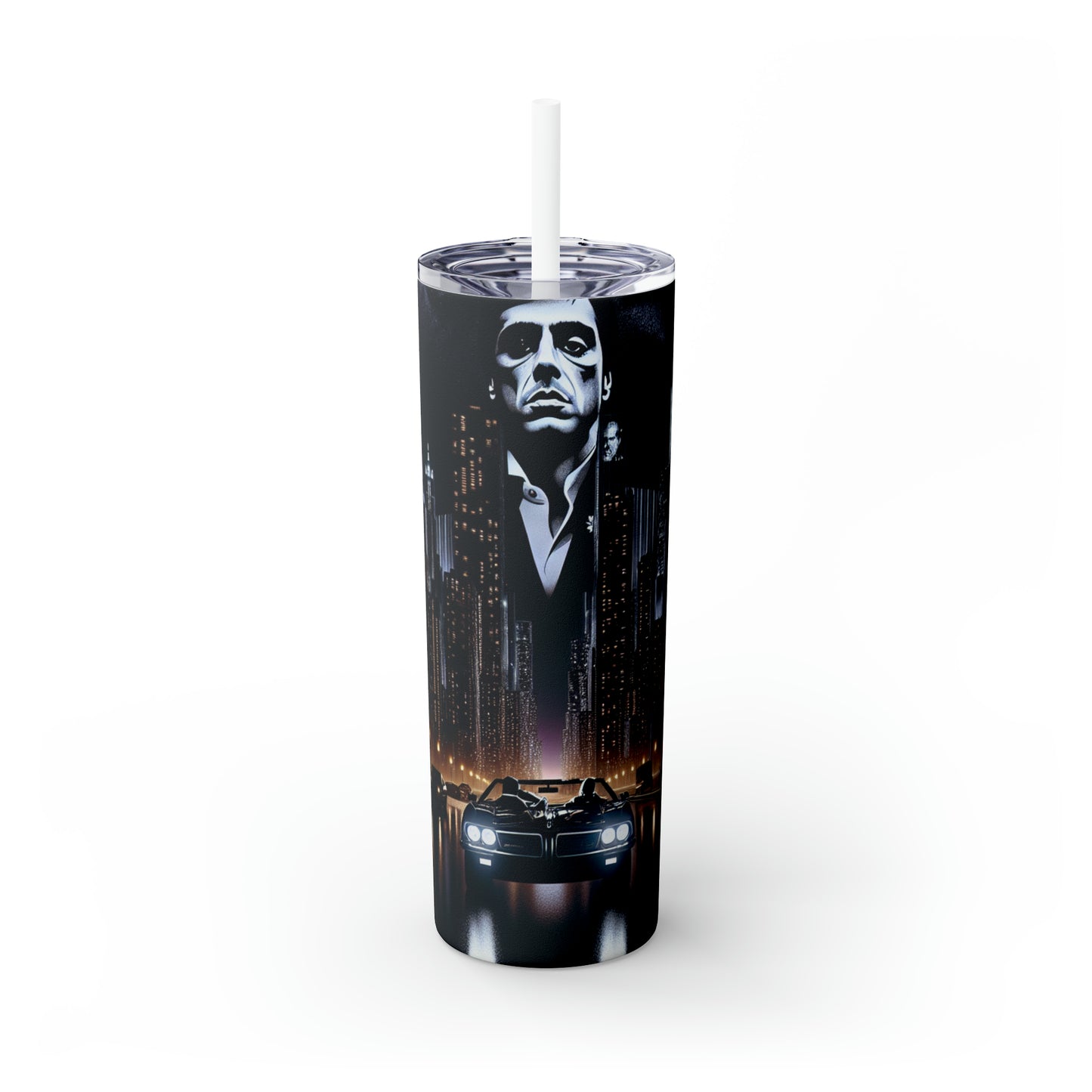 "Le monde est à moi : A City Drive" - ​​The Alien Maars® Skinny Tumbler avec paille 20oz