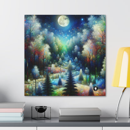 "Enchantement au clair de lune : une forêt vibrante" - The Alien Canva