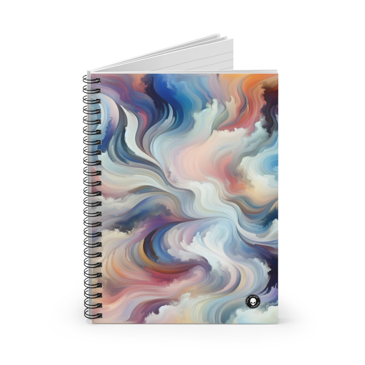 "Harmonie dans la nature : une abstraction lyrique" - The Alien Spiral Notebook (Ruled Line) Lyrical Abstraction