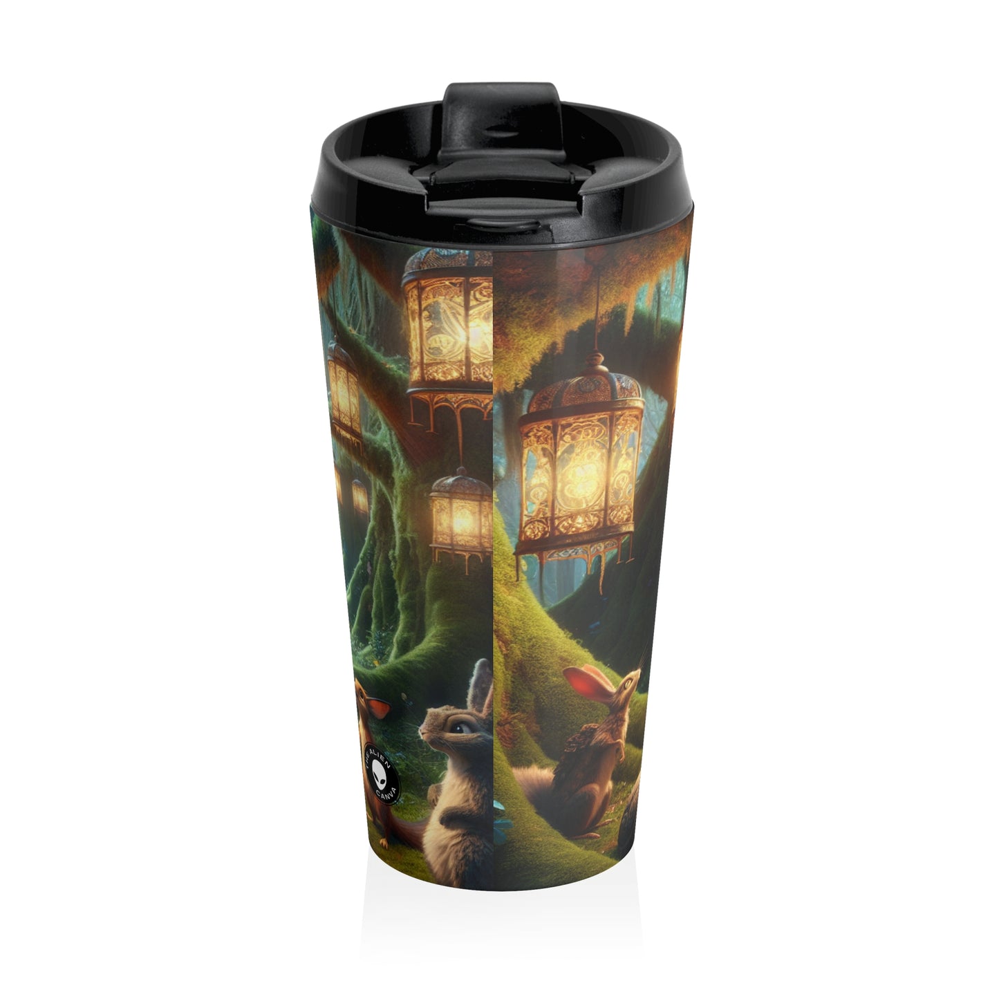 « Enchanted Forest Adventure » ​​– La tasse de voyage en acier inoxydable Alien