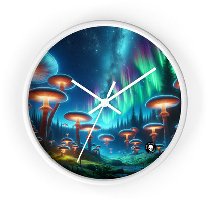 "Forêt de champignons enchantée" - L'horloge murale extraterrestre