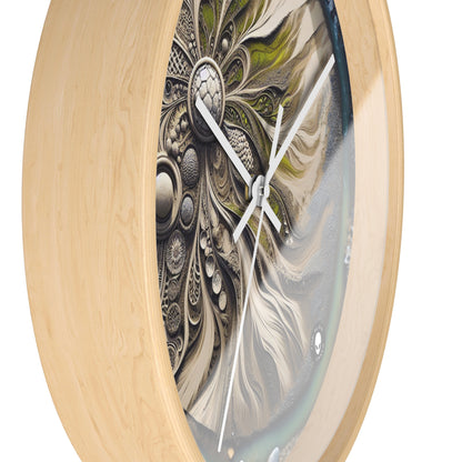 "Sandy Symphony: A Colorful Stone Mosaic on the Beach" - The Alien Wall Clock Land Art