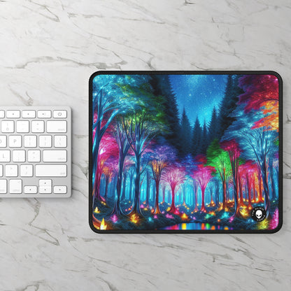 "Crystal Glow: The Enchanted Forest" - The Alien Gaming Mouse Pad