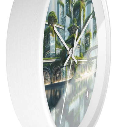 "Nature's Fusion: A Futuristic Cityscape" - The Alien Wall Clock