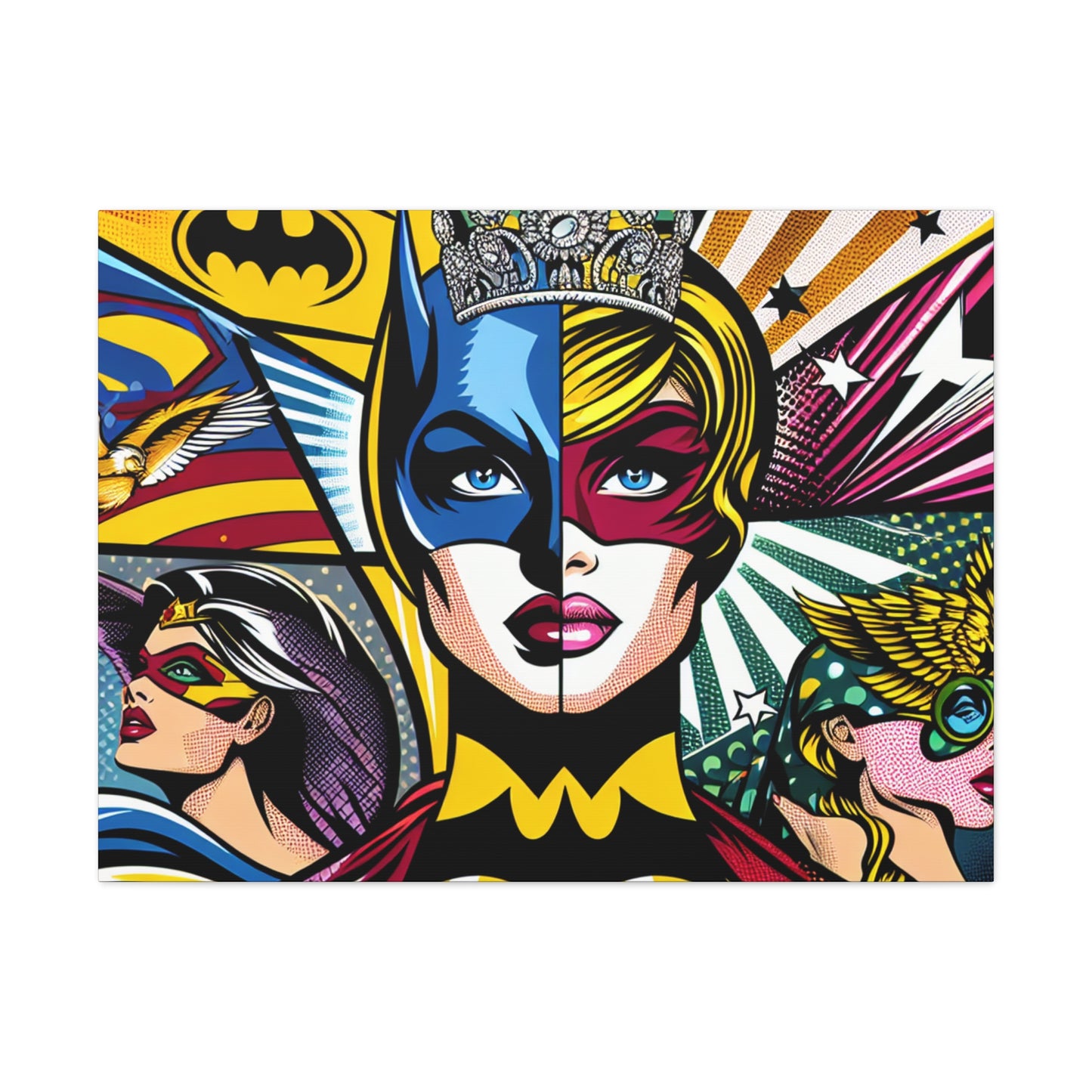 "Heroes of Pop Art: An Intermixing of Icons" - The Alien Canva Pop Art Style