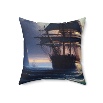 "Waltz of the Enchanted Forest"- The Alien Spun Polyester Square Pillow Romanticism