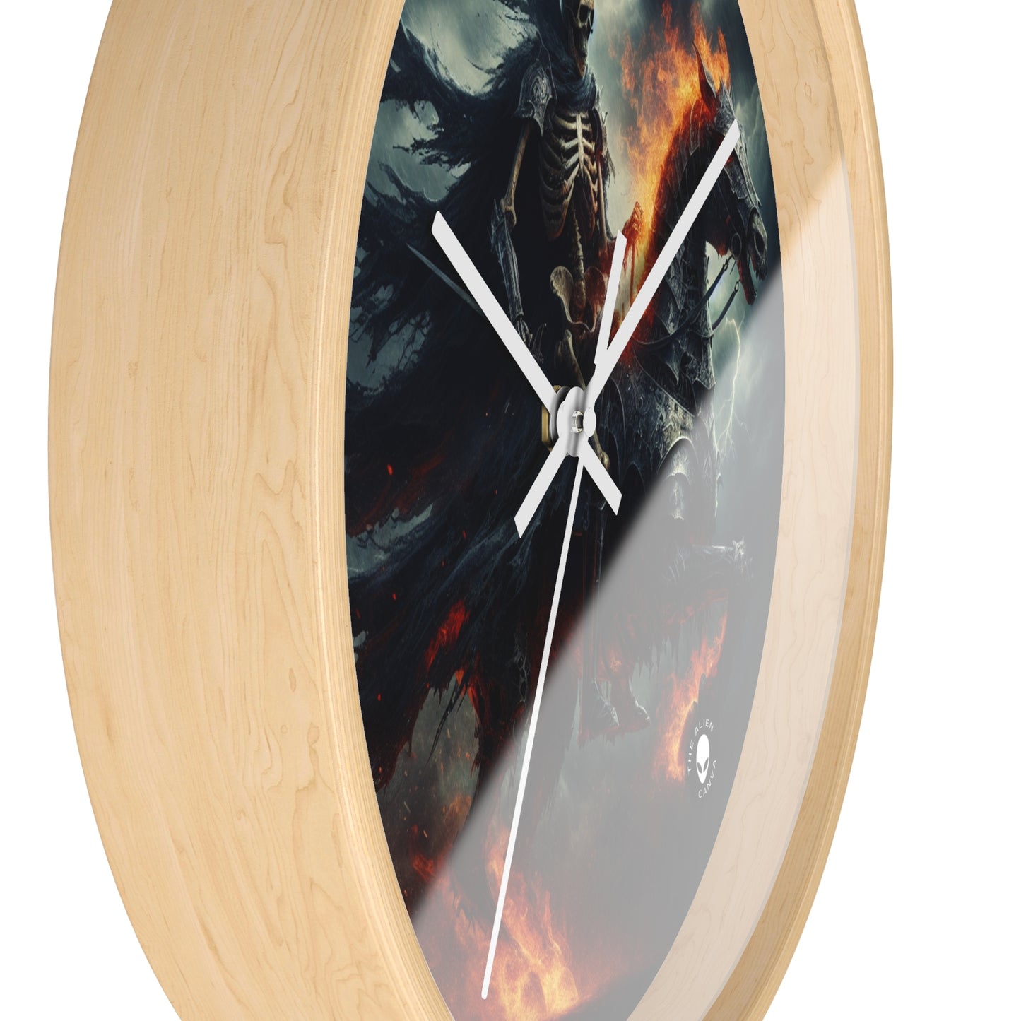 "Caballería de la Noche". - El reloj de pared alienígena de arte gótico.