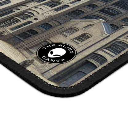 "Urban Precision: Modern Cityscape in the Style of Precisionism" - The Alien Gaming Mouse Pad Precisionism