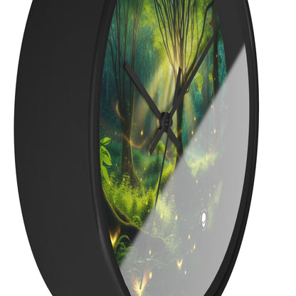 "Glowing Forest Magic" - The Alien Wall Clock