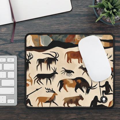 "The Discovery of Fire: A Cave Painting Tale" - The Alien Gaming Mouse Pad Cave Painting