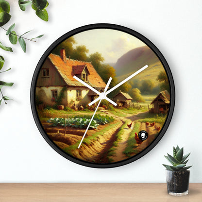 "Bustling Market: A Colorful Post-Impressionist Scene" - The Alien Wall Clock Post-Impressionism