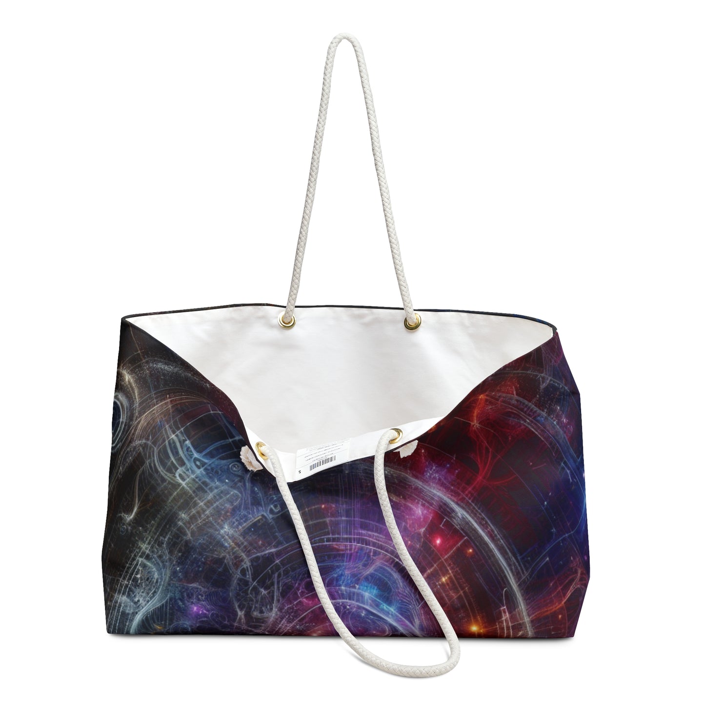 "La métropole néon de la nature : une fusion surréaliste de technologie et de verdure" - The Alien Weekender Bag Digital Art